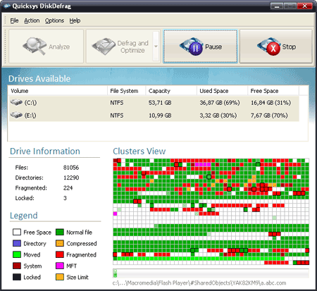 quicksys disk defrag