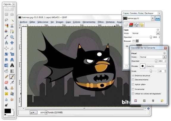 Editores gráficos gratis: GIMP