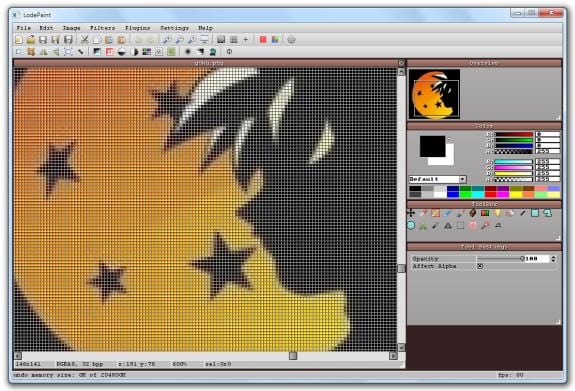 Editores gráficos gratis: LodePaint