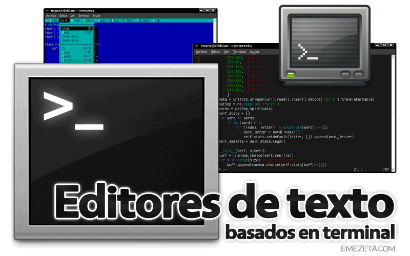 Editores de texto basados en terminal