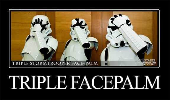 Stormtrooper Triple Facepalm