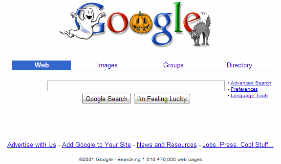 La evolución de Google: Google 2001