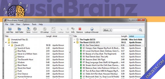 Identificar canciones: Music brainz