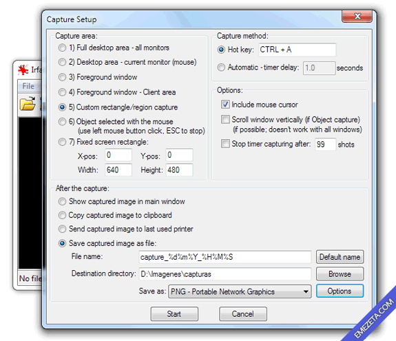 Editar imágenes con IrfanView: Capturar pantalla