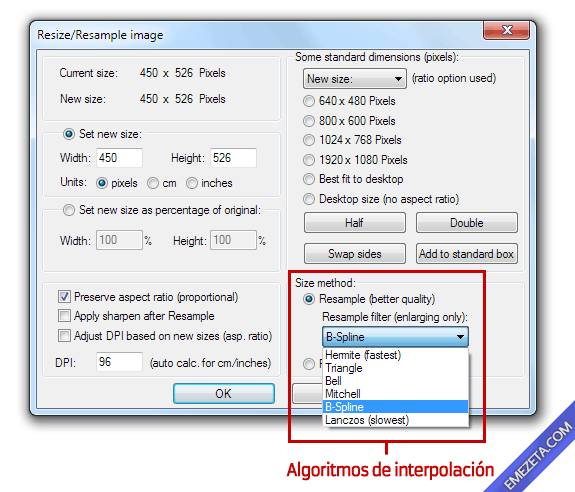 Editar imágenes con IrfanView: Reducir o ampliar imágenes