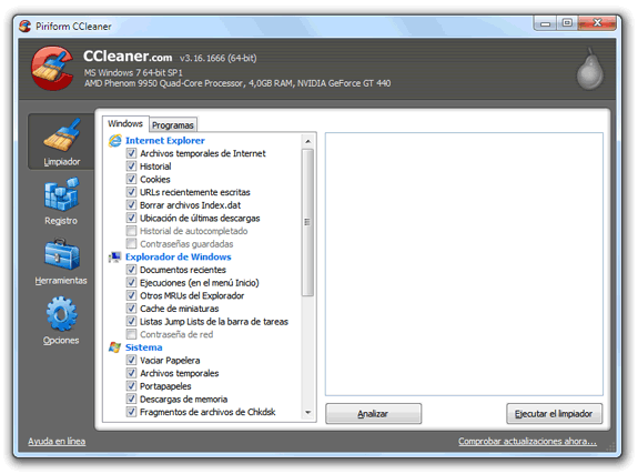 CCleaner: Limpiar archivos temporales e innecesarios de tu disco duro