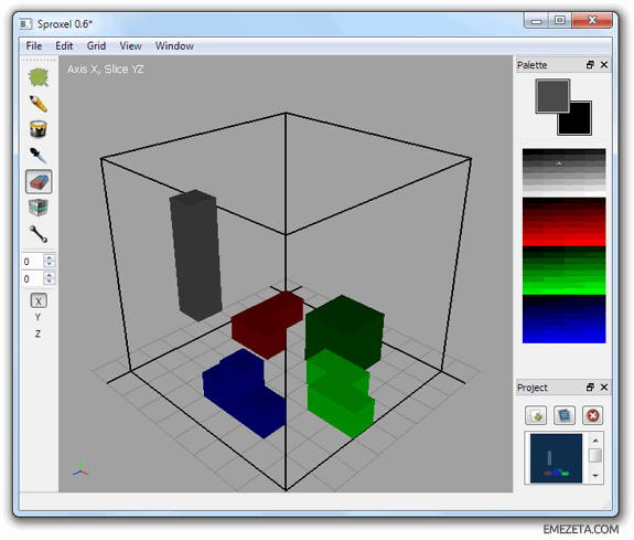 Programas para hacer pixel art: Sproxel