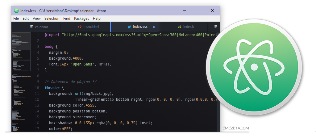 Atom Editor, una opción estupenda para desarrollo web