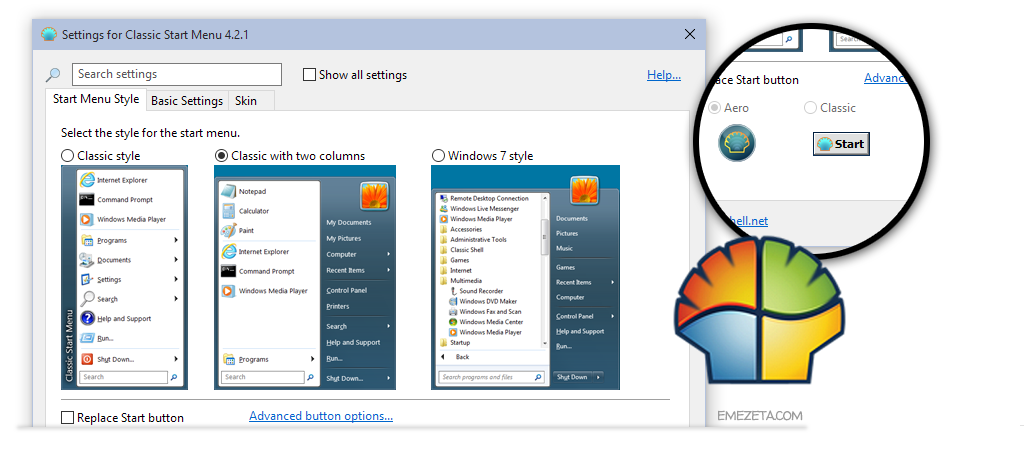 ClassicShell, utiliza los menús de inicio clásicos de Windows