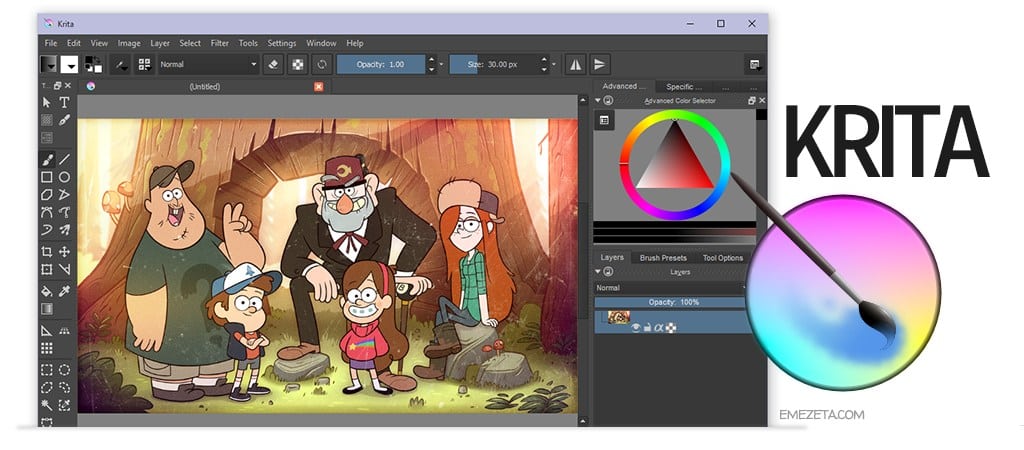 Krita, programa de dibujo y diseño gráfico