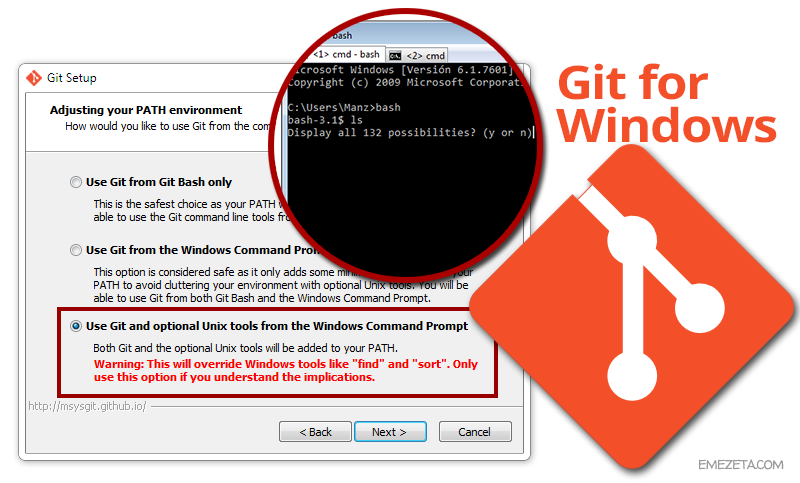 Git con Bash y herramientas UNIX
